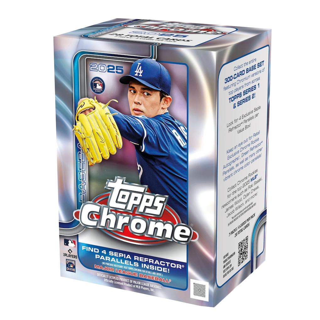 2025 Topps Chrome Baseball 7-Pack Blaster Box
