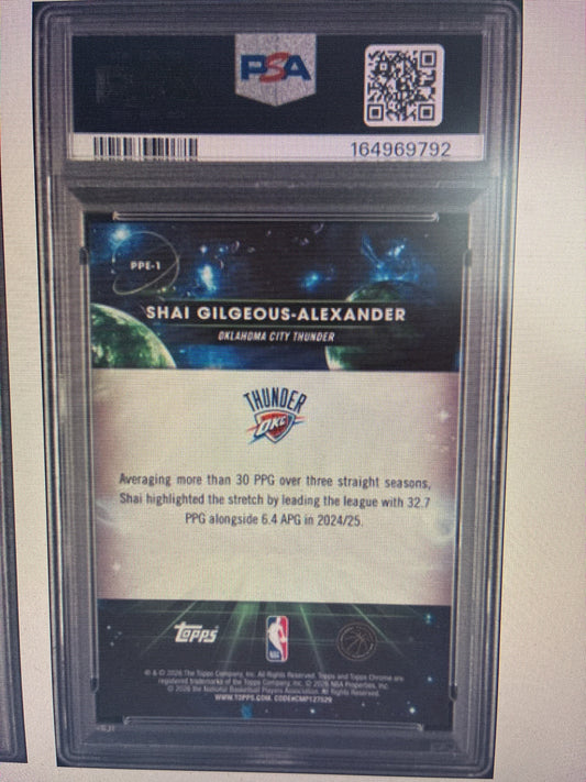 2025 Topps Cosmic Chrome Shai Gilgeous-Alexander #1 back