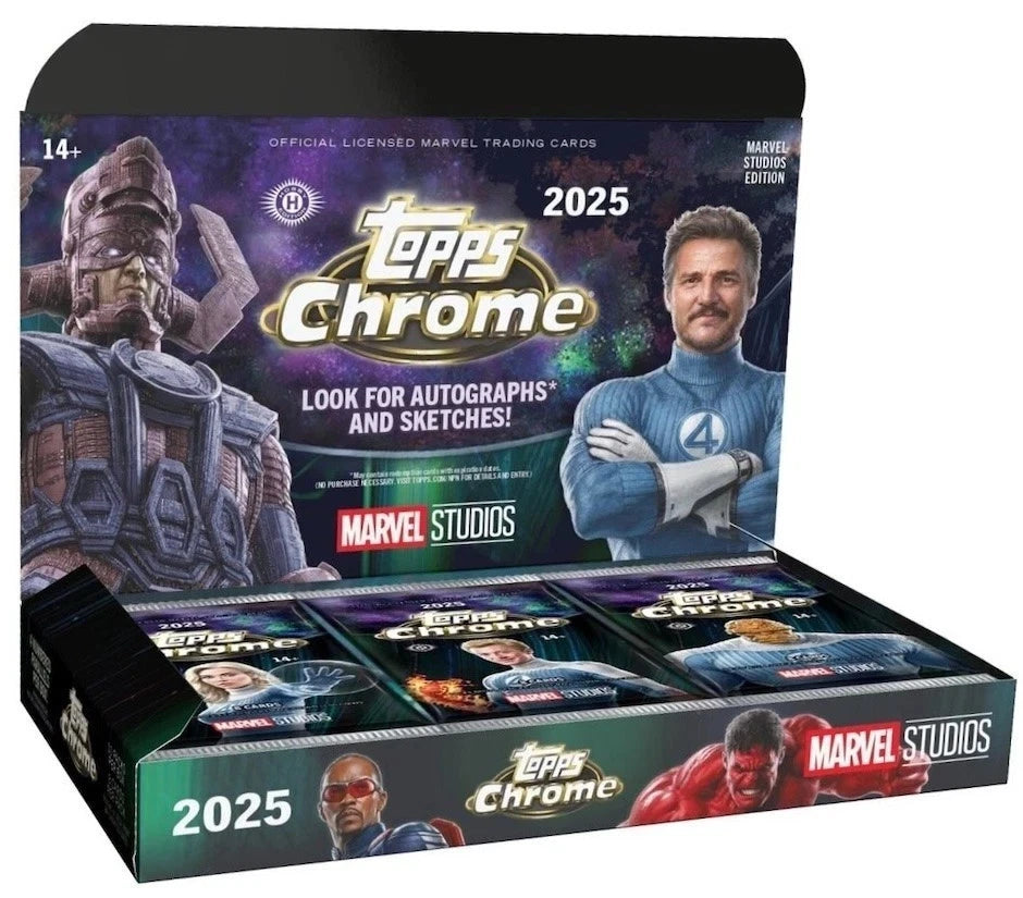 2025 TOPPS CHROME MARVEL STUDIOS HOBBY BOX