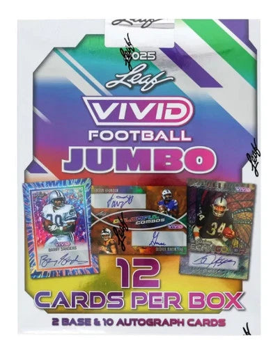 2025 Leaf Vivid Football Jumbo Hobby Box