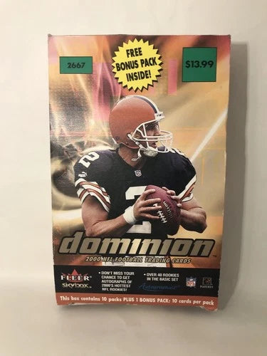 2000 NFL Skybox Dominion Retail Sealed Box (Brady RCs)