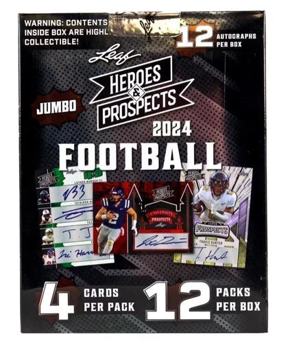 2024 Leaf Heroes & Prospects Football Jumbo Box