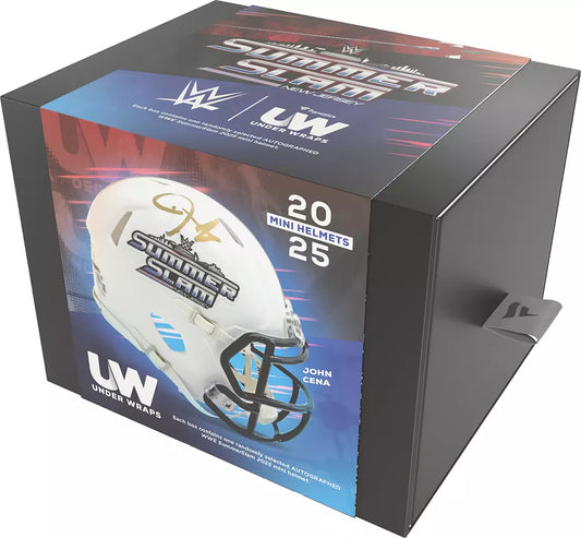 2025 Under Wraps Autographed WWE Single SummerSlam Mini Helmet