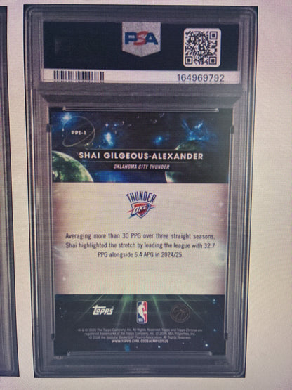 2025 Topps Cosmic Chrome Planetary Pursuit Earth Shai Gilgeous-Alexander #1 back