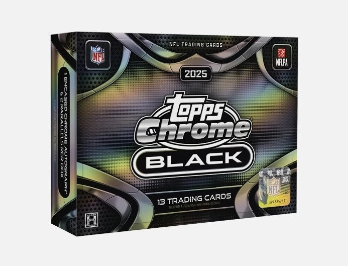2025 TOPPS CHROME BLACK NFL FOOTBALL HOBBY BOX