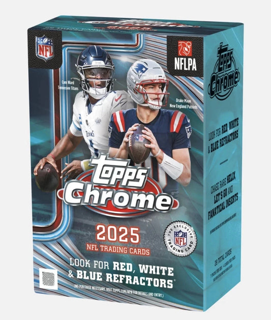 2025 Topps Chrome Football Blaster Box