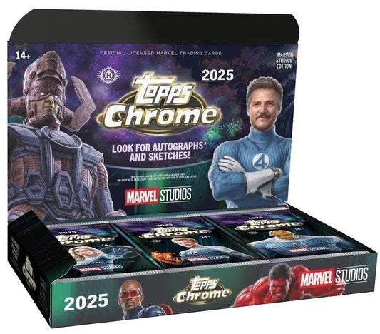 2025 TOPPS CHROME MARVEL STUDIOS HOBBY BOX