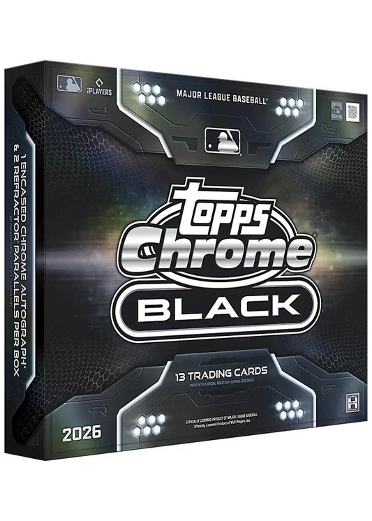 2026 TOPPS CHROME BLACK MLB BASEBALL HOBBY BOX