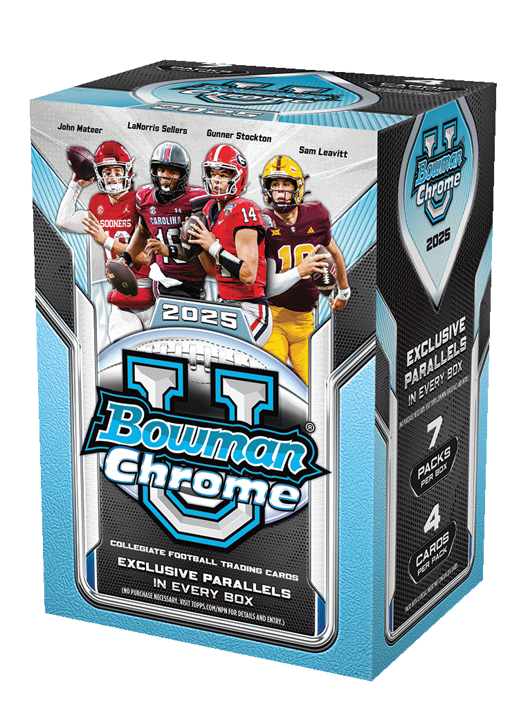 2025 Bowman University Chrome Football Blaster Box
