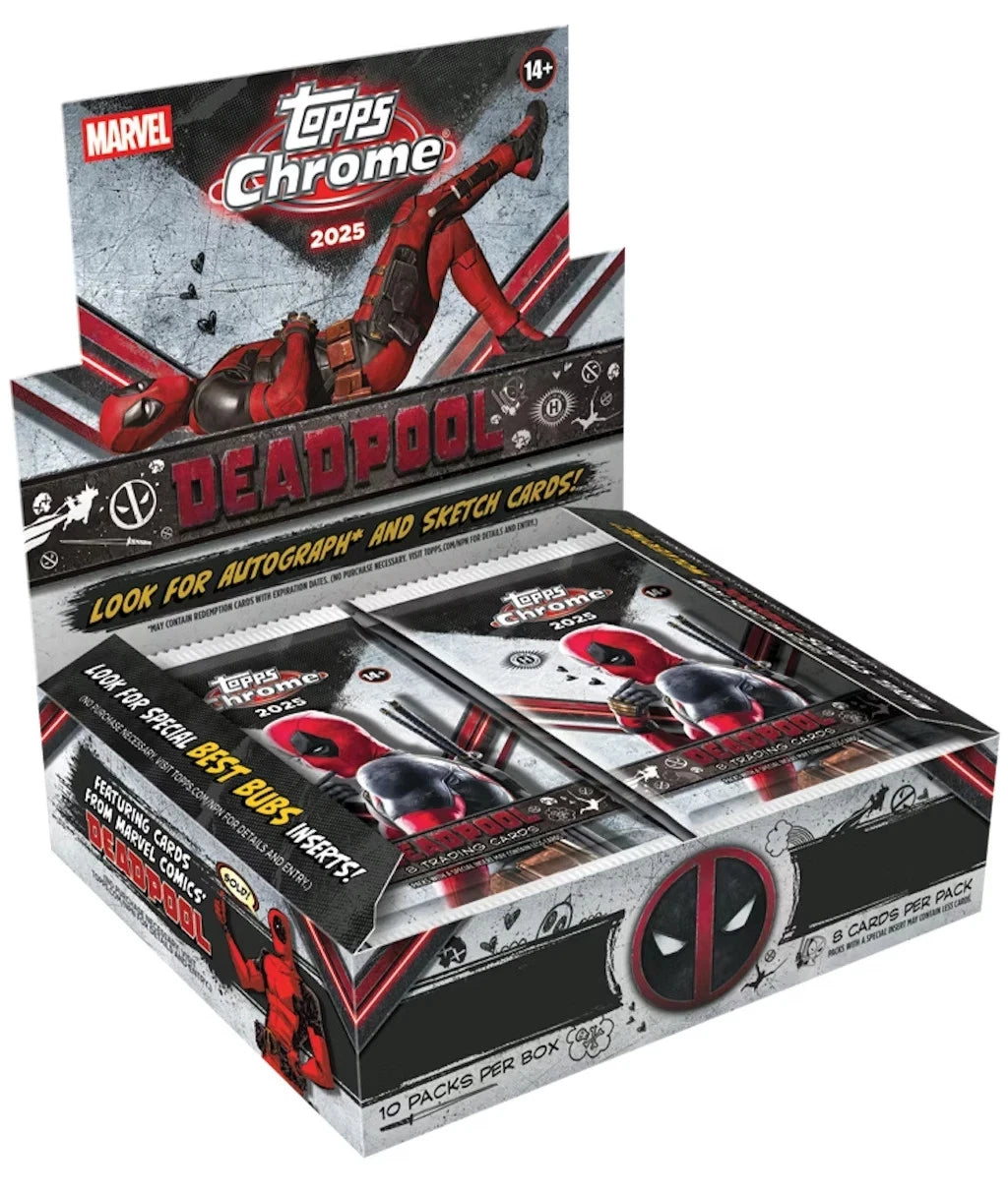 2025 Topps Chrome Deadpool Hobby Box Factory Sealed