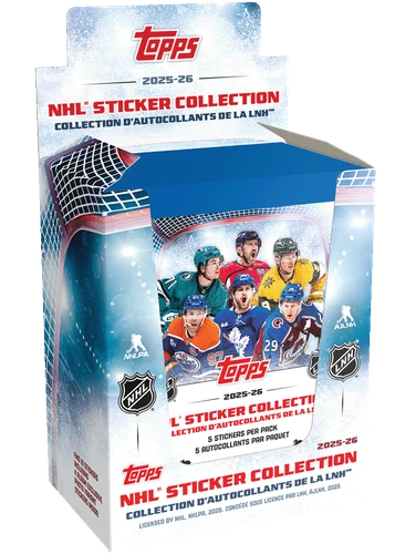 2025/26 Topps NHL Hockey Sticker Collection 50-Pack Box
