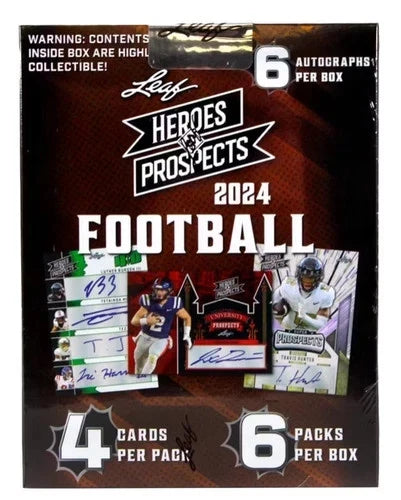2024 Leaf Heroes & Prospects Football Hobby Box