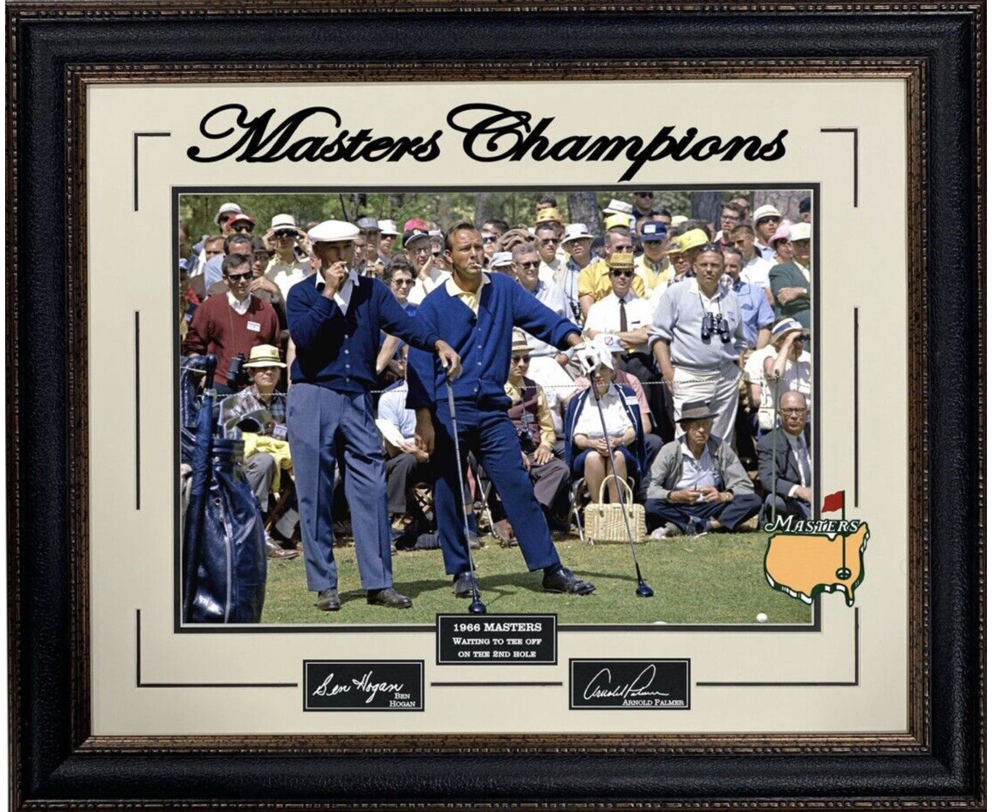 Ben Hogan and Arnold Palmer Framed Masters