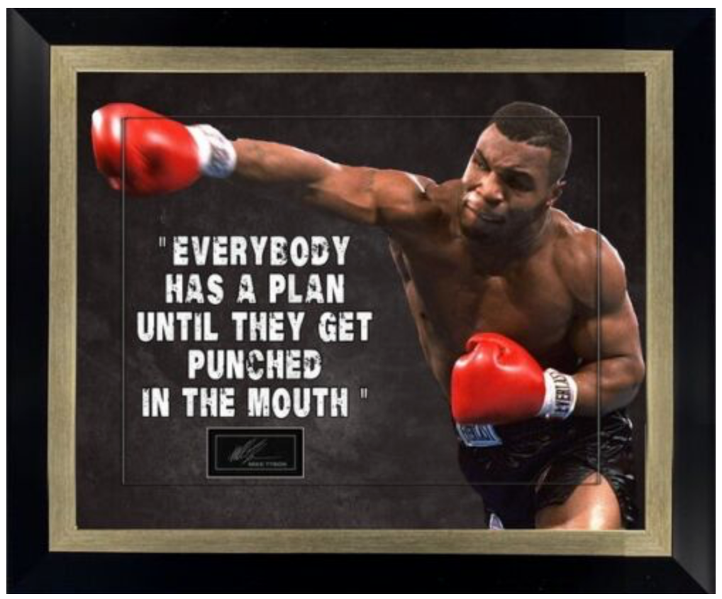Mike Tyson Framed Photograph Quote Engraved Signature